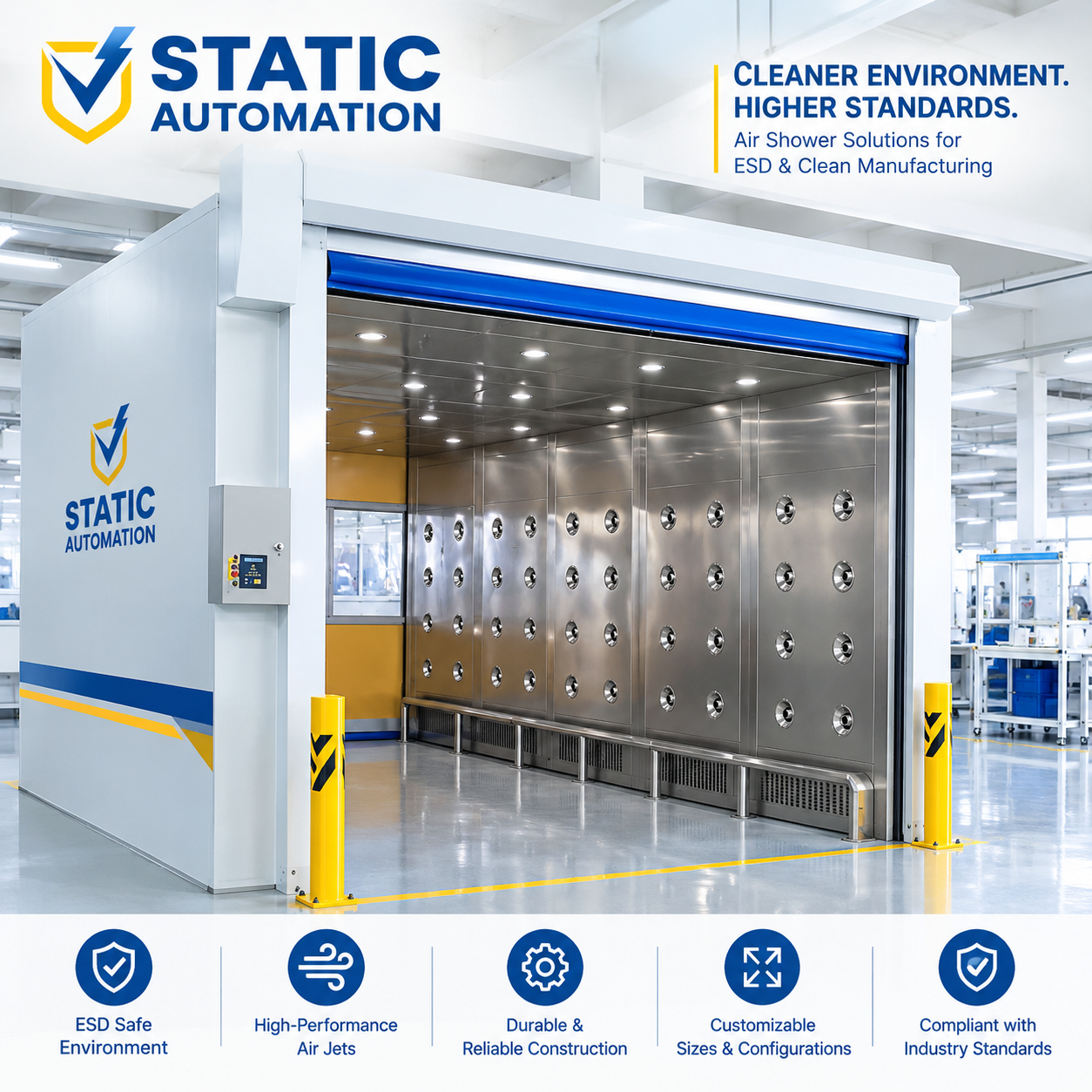Cargo Air Shower Cargo Air Shower supplied by Static Automation, Greater Noida